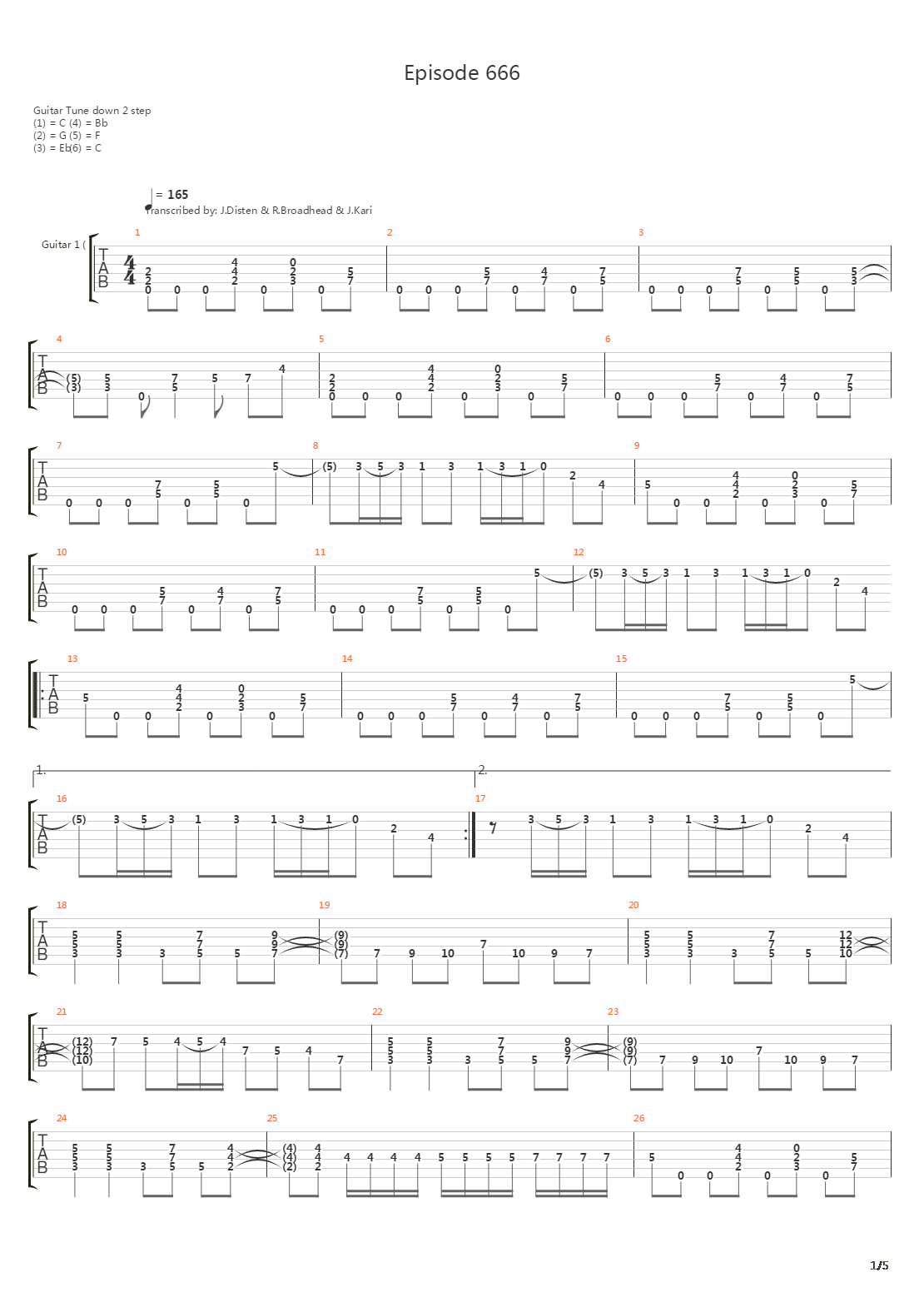 Episode 666吉他谱