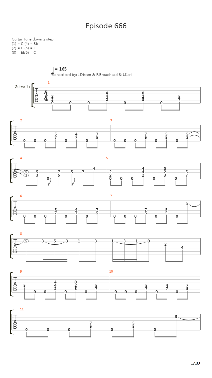 Episode 666吉他谱
