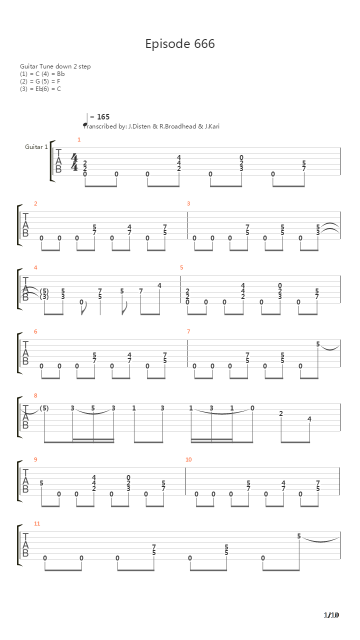 Episode 666吉他谱