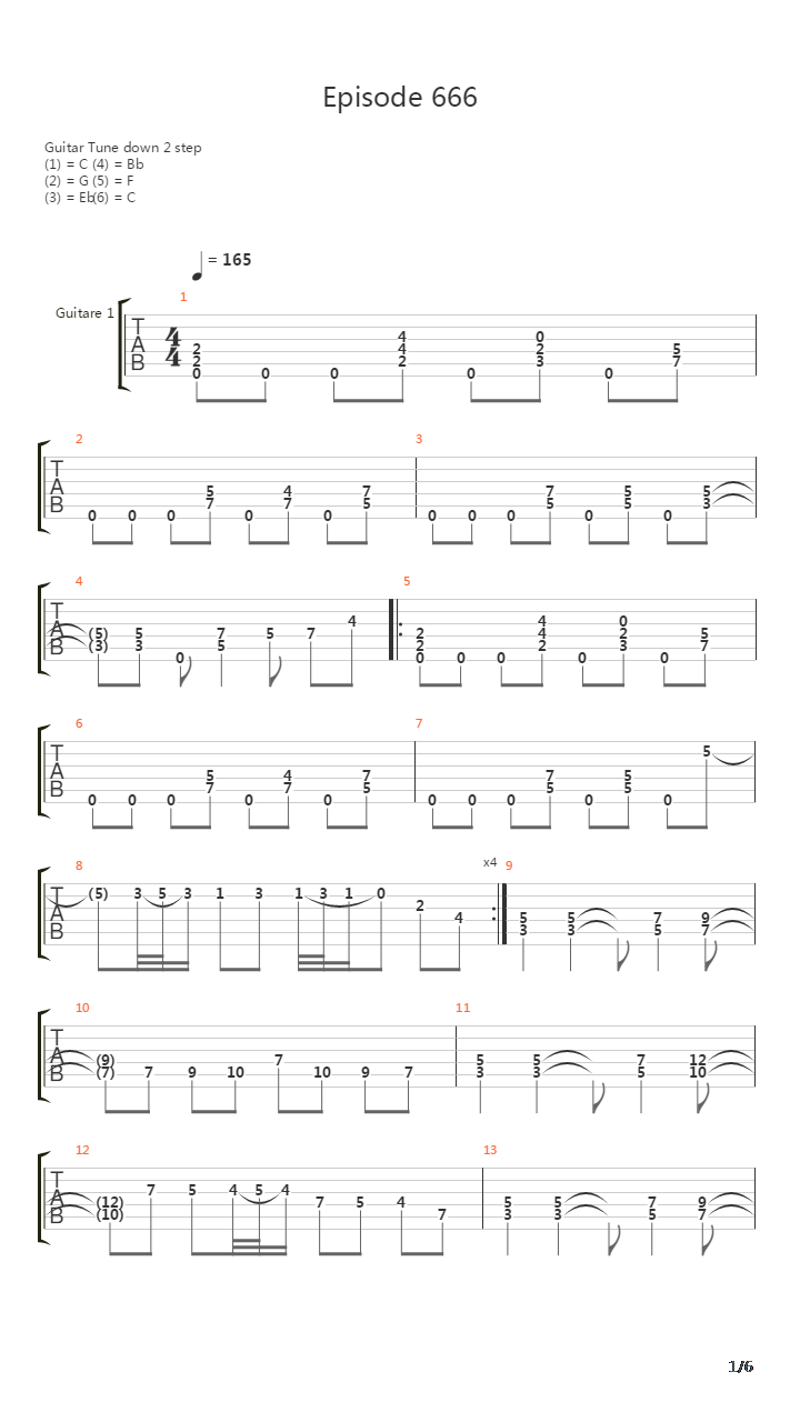 Episode 666吉他谱