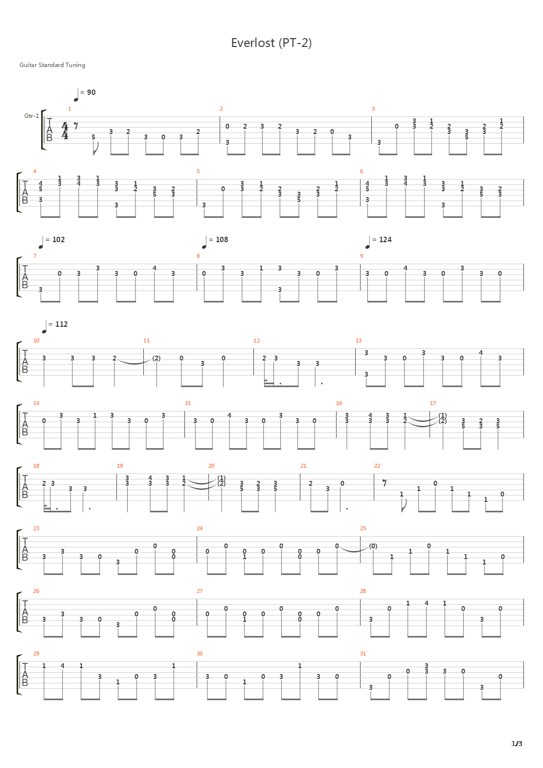 Everlost Part 2吉他谱