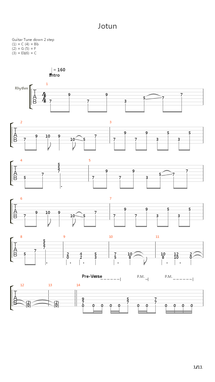 Jotun吉他谱