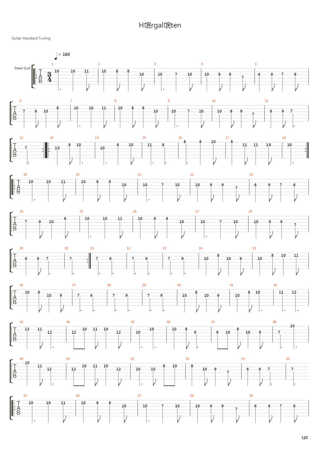 Hargalaten吉他谱