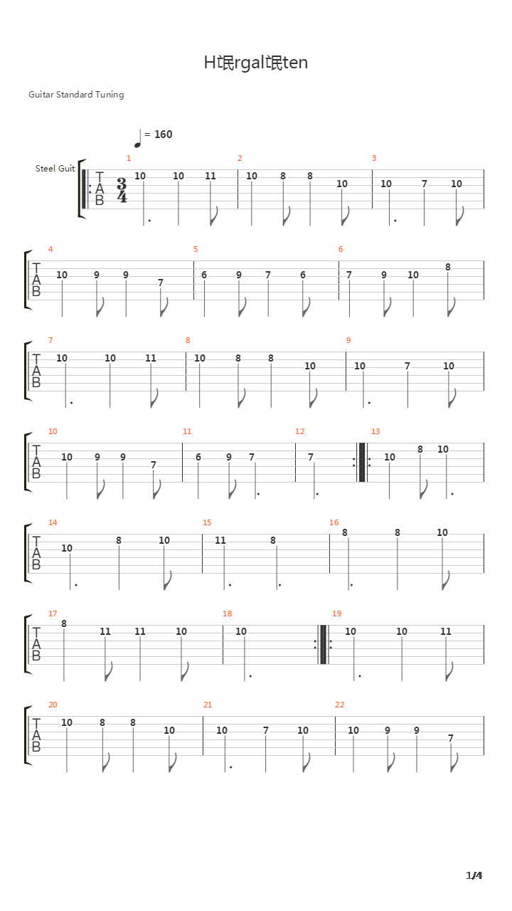 Hargalaten吉他谱