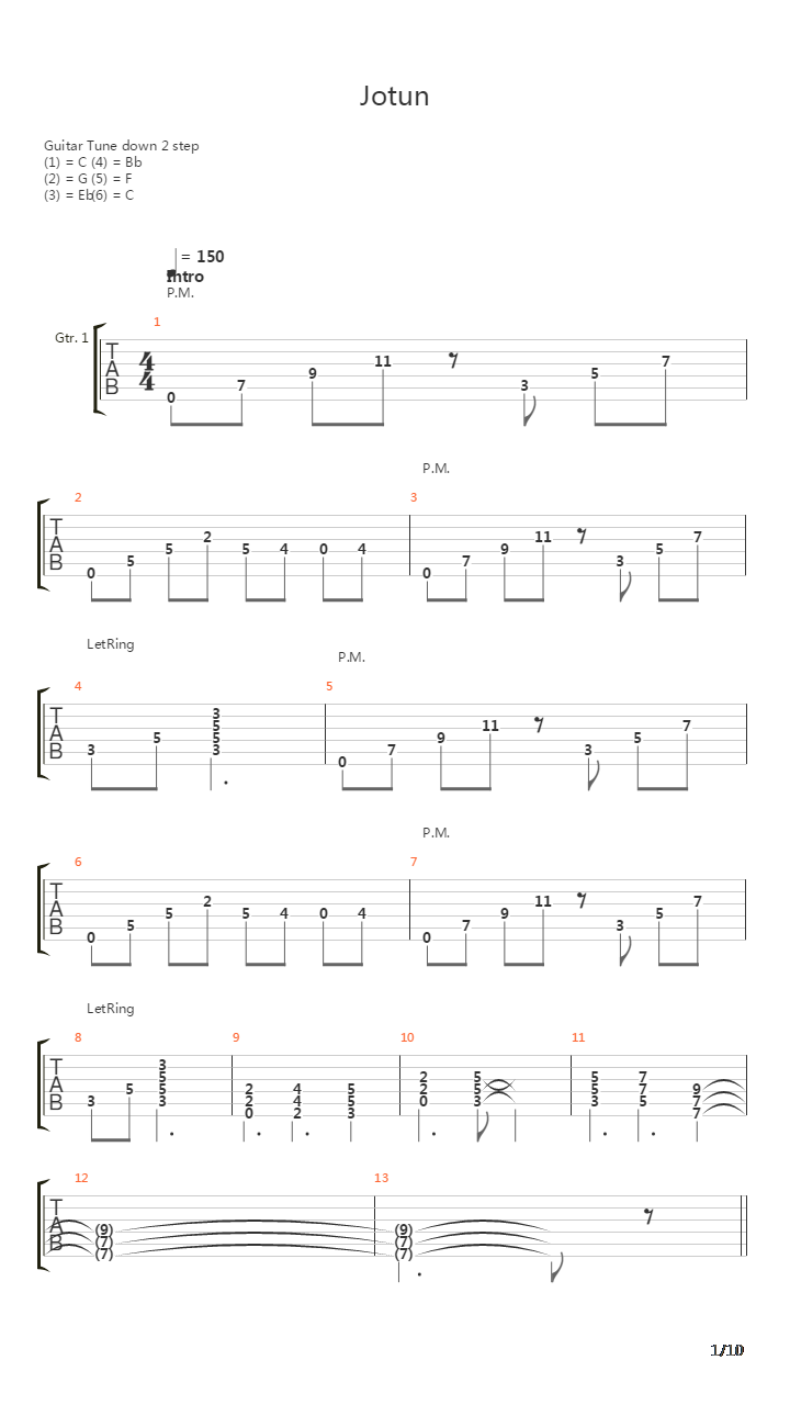 Jotun吉他谱
