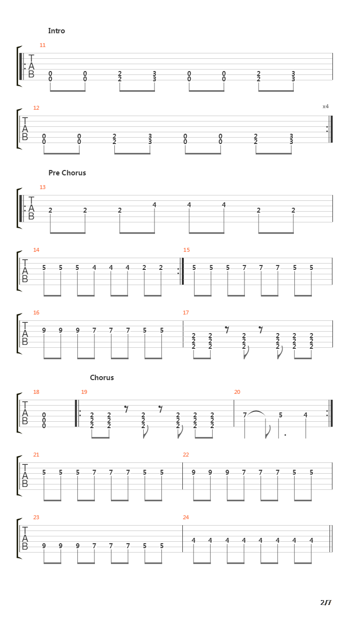 Leeches吉他谱