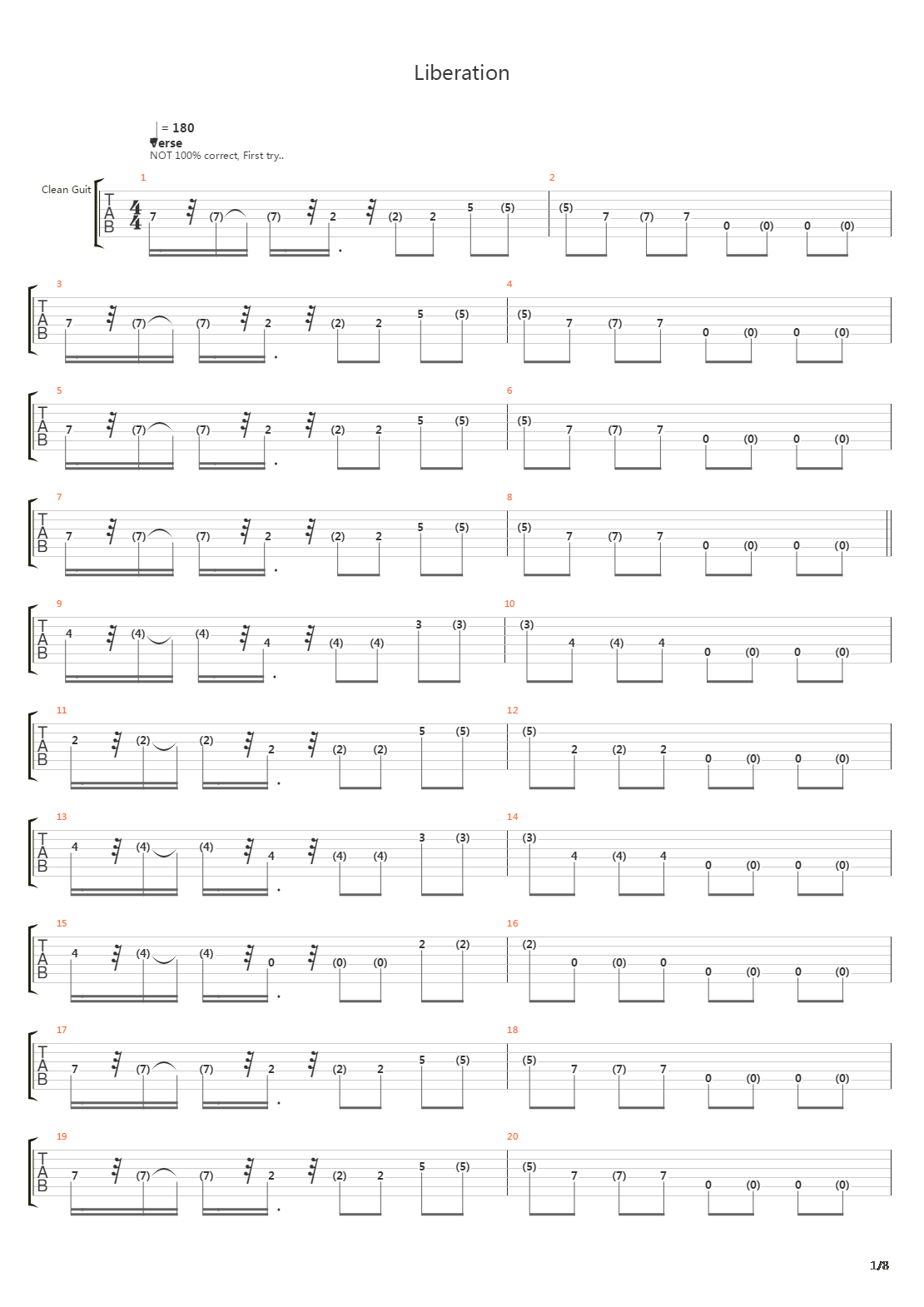 Liberation吉他谱