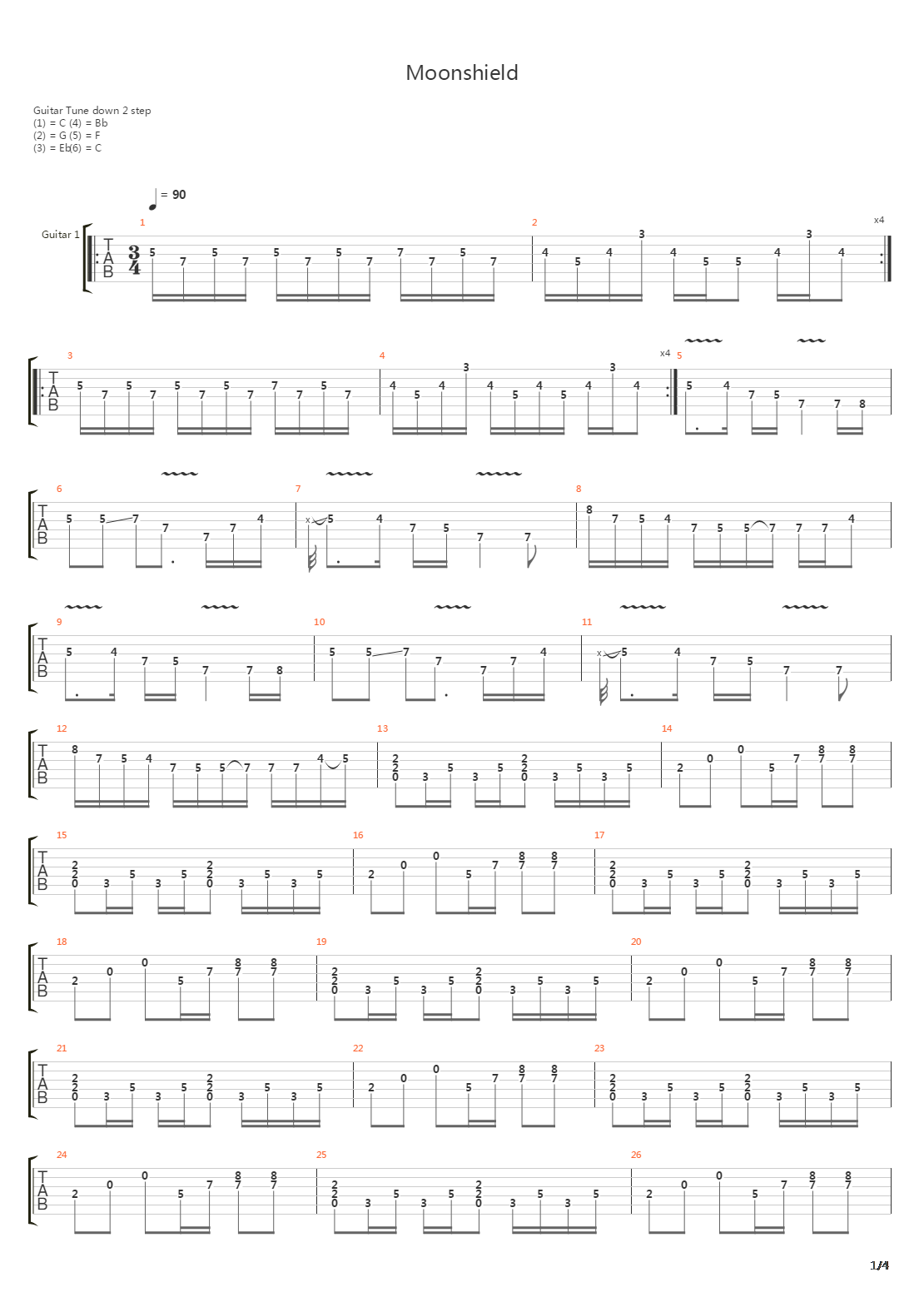 Moonshield吉他谱