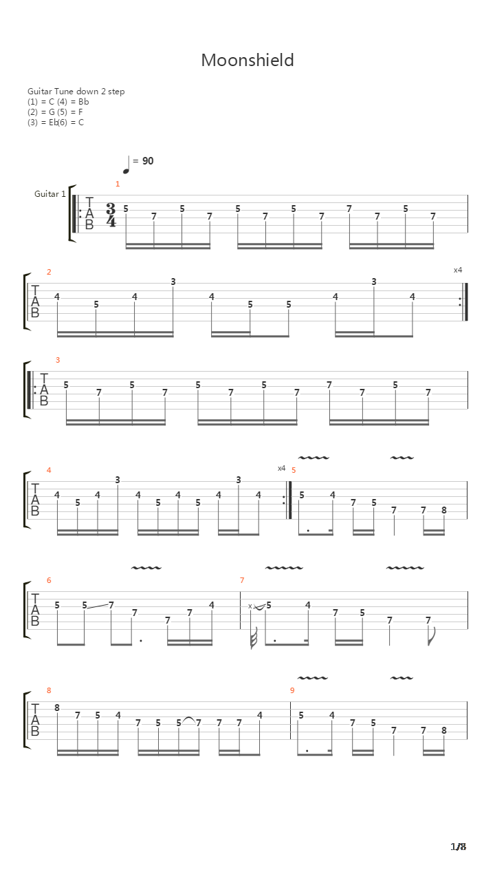 Moonshield吉他谱