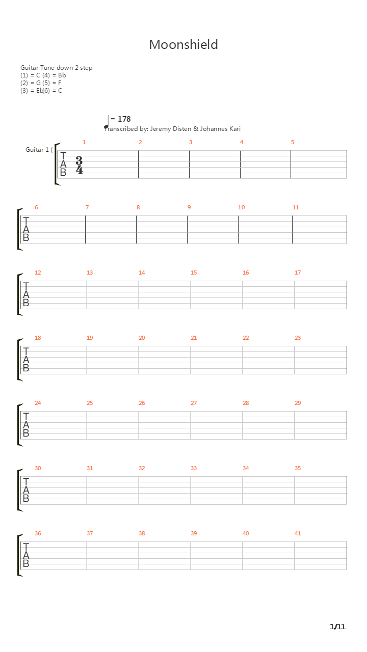 Moonshield吉他谱