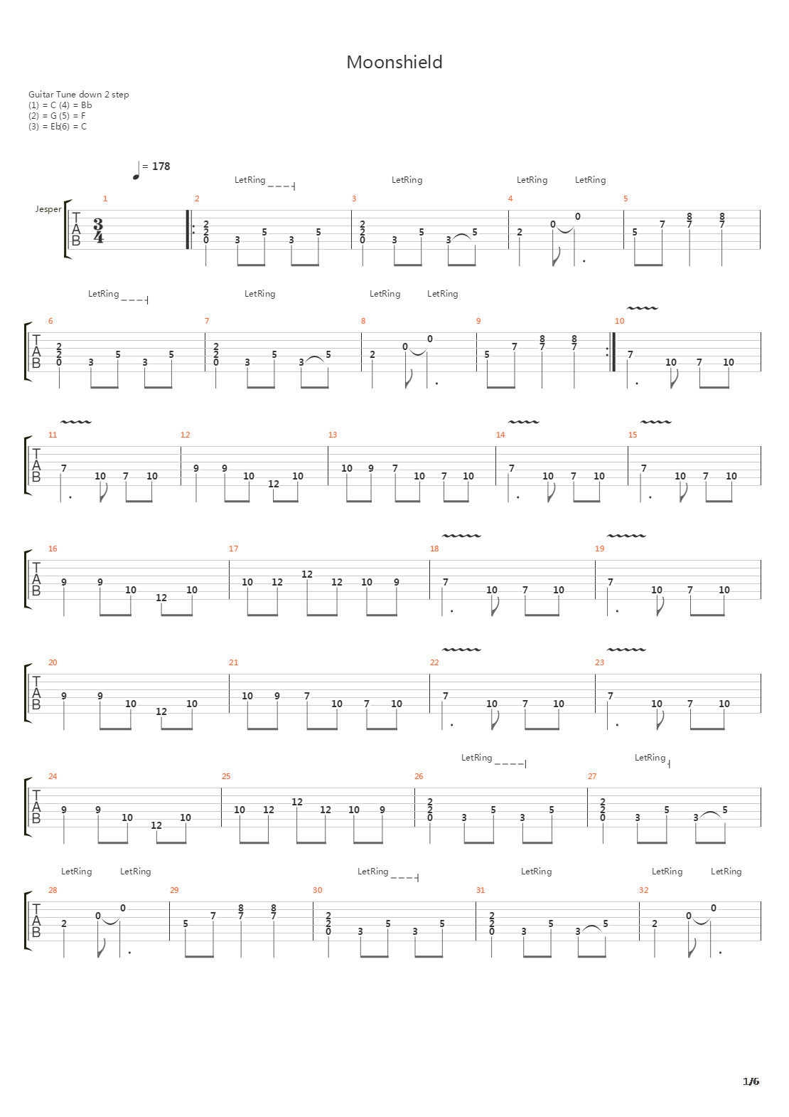 Moonshield吉他谱