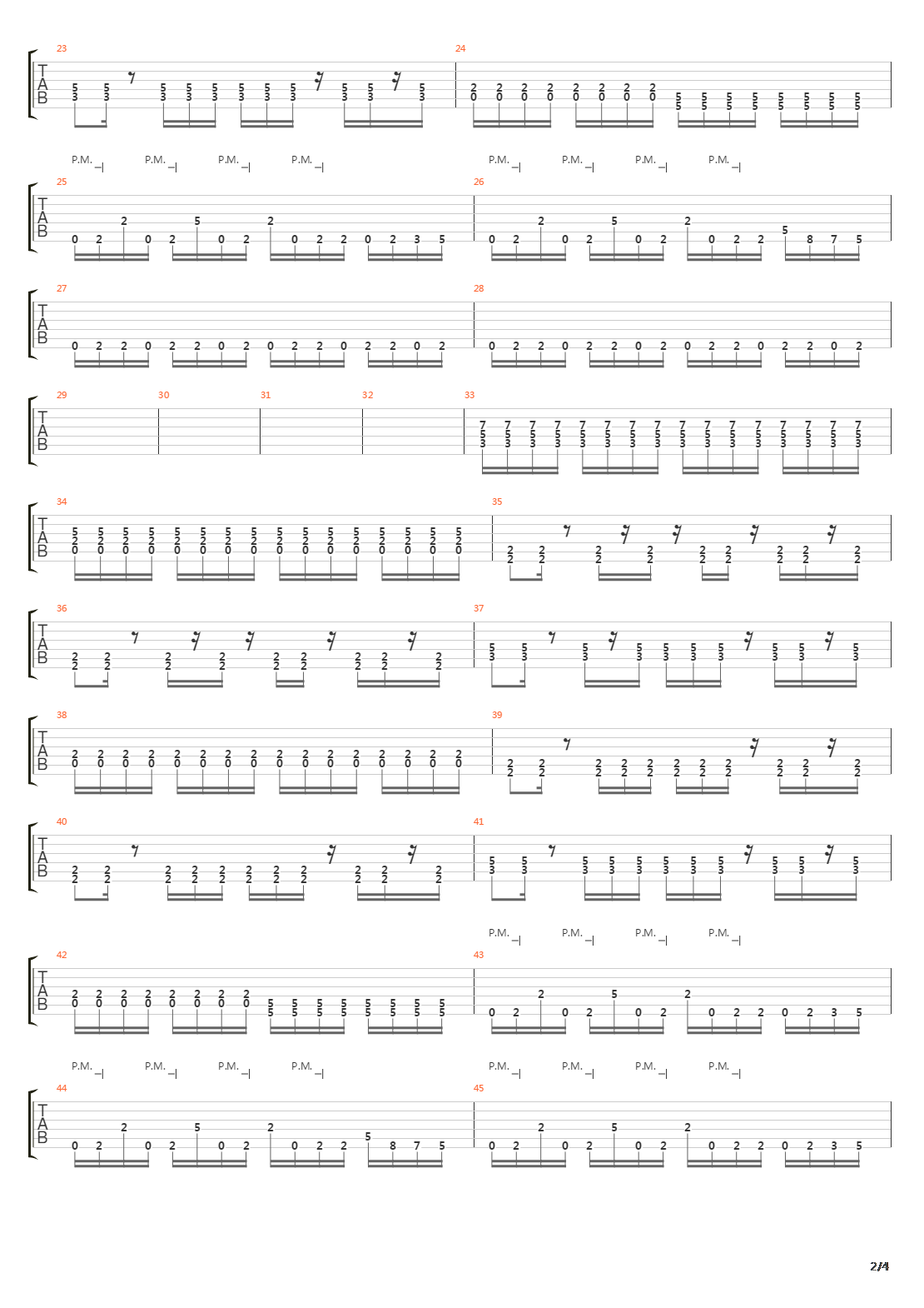 Move Through Me吉他谱