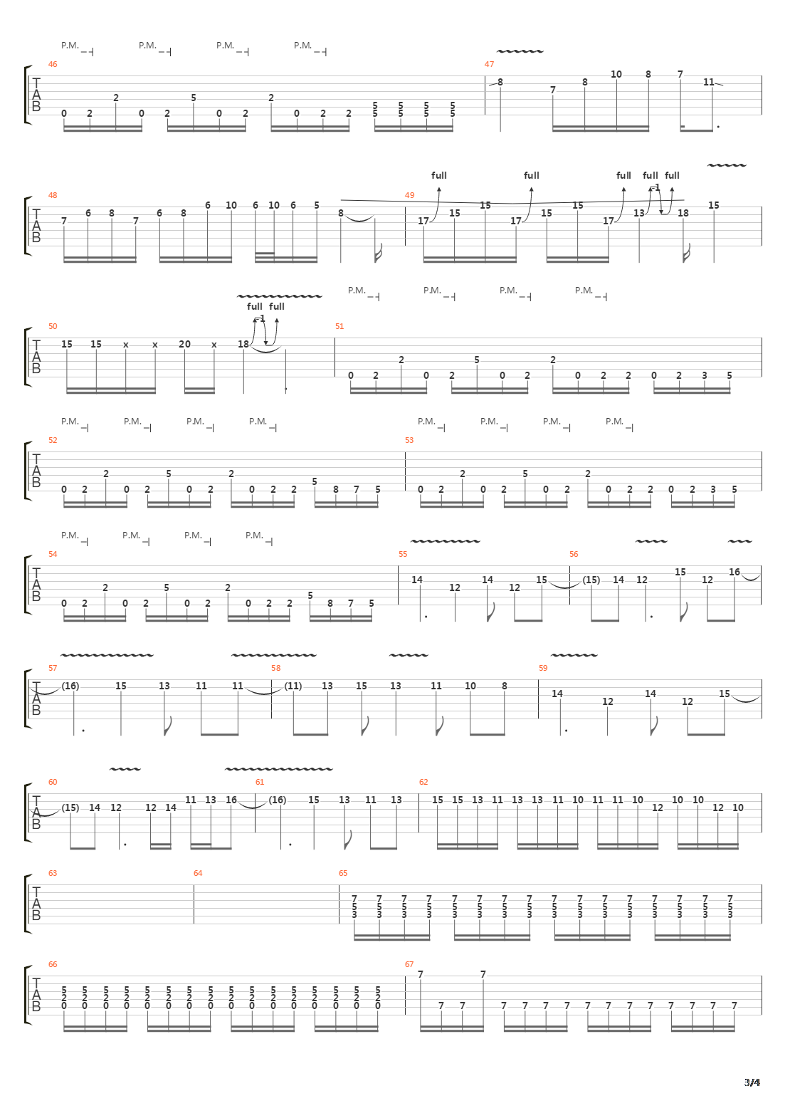 Move Through Me吉他谱