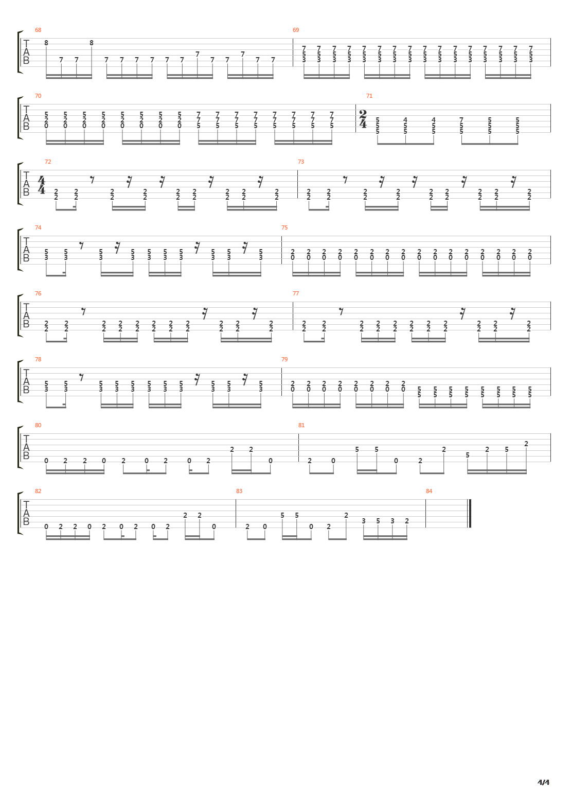 Move Through Me吉他谱