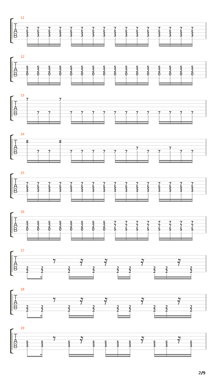 Move Through Me吉他谱