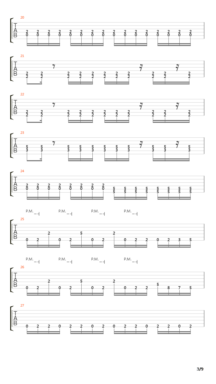 Move Through Me吉他谱