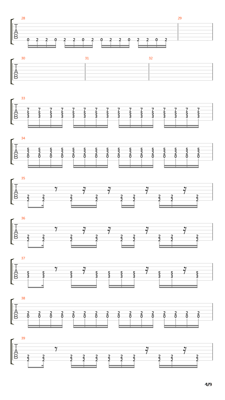 Move Through Me吉他谱