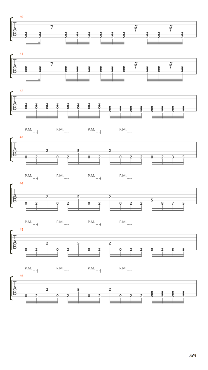 Move Through Me吉他谱