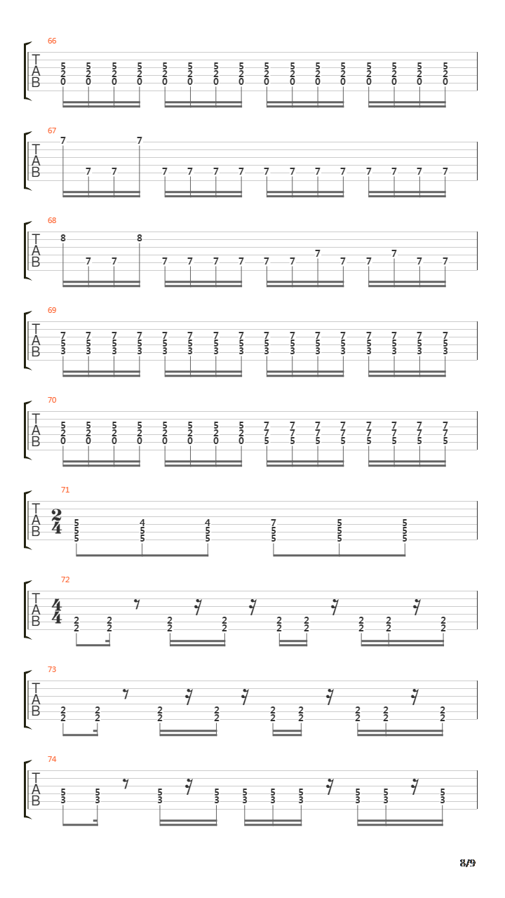 Move Through Me吉他谱