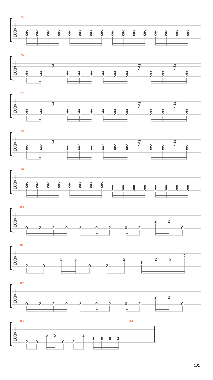 Move Through Me吉他谱