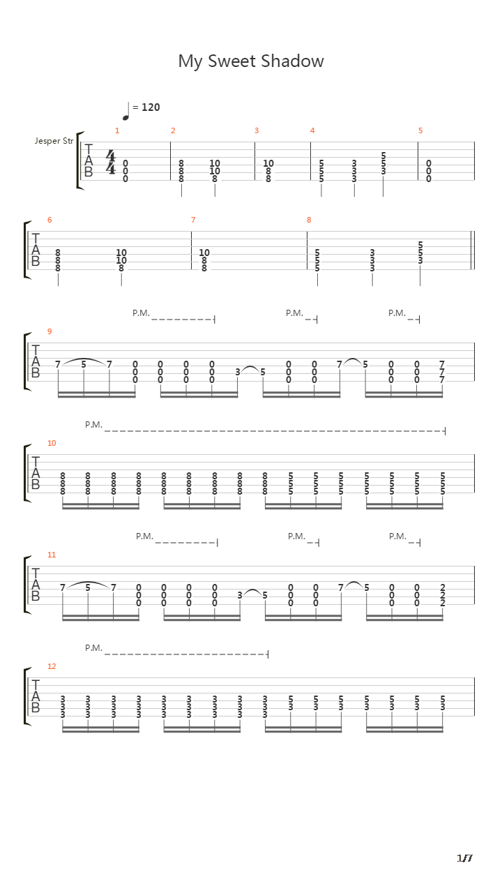 My Sweet Shadow吉他谱