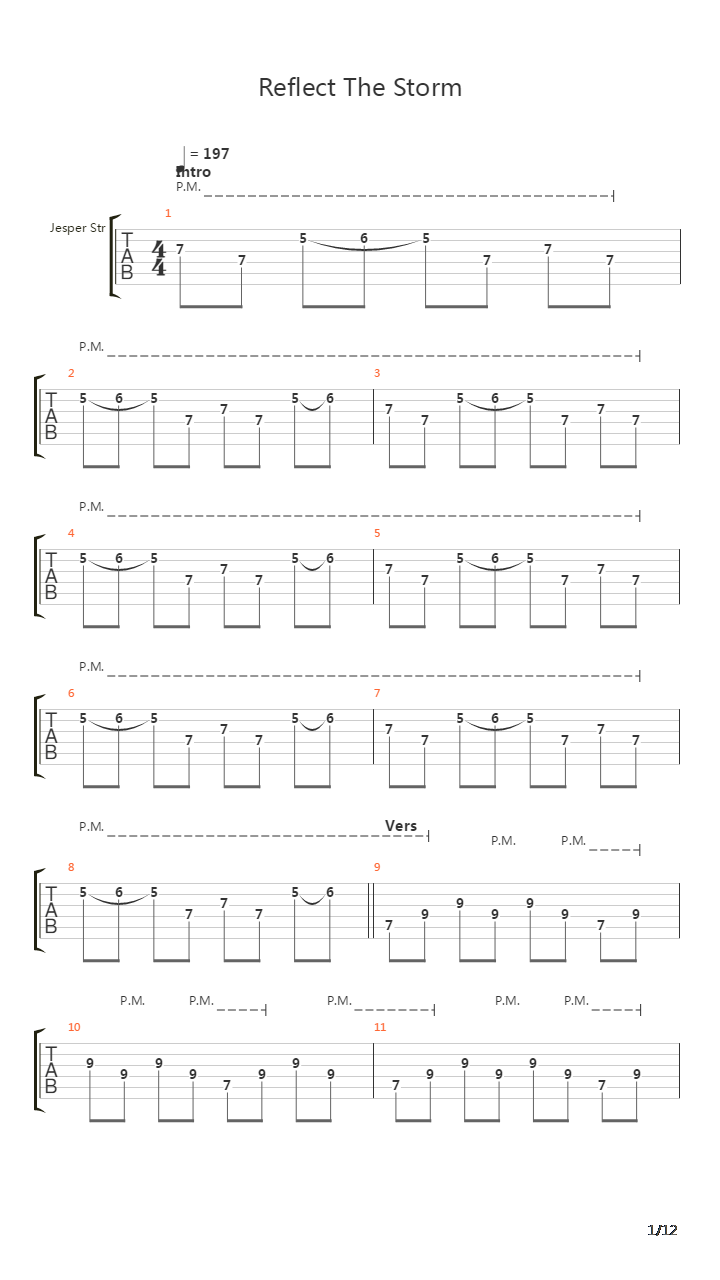 Reflect The Storm吉他谱
