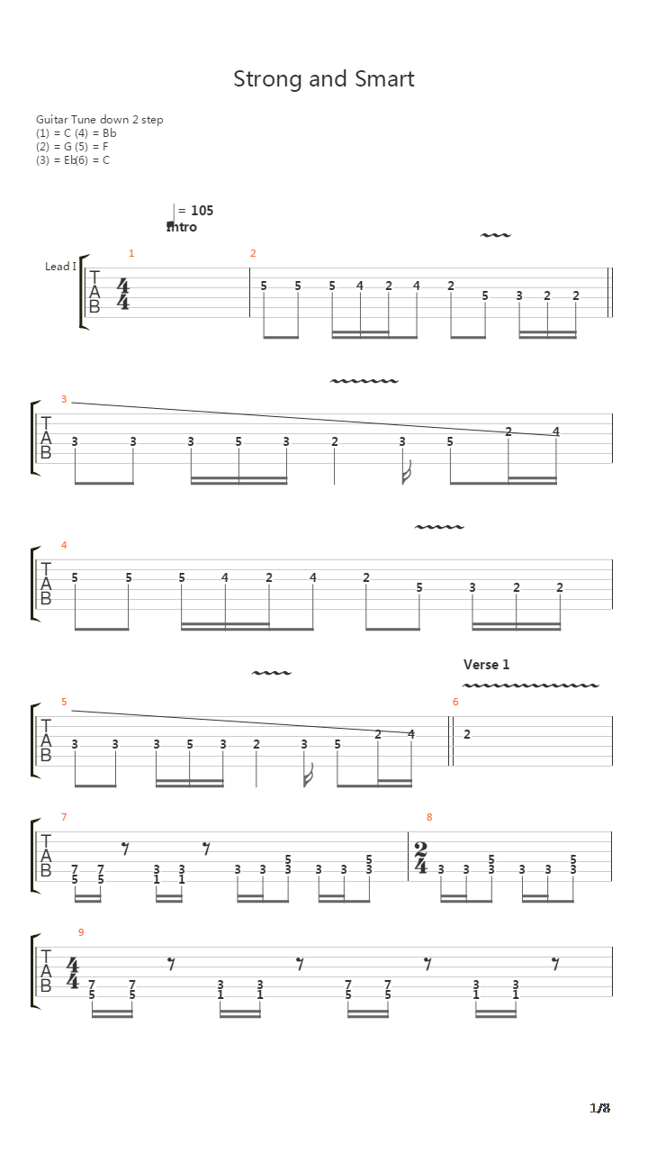 Strong And Smart吉他谱