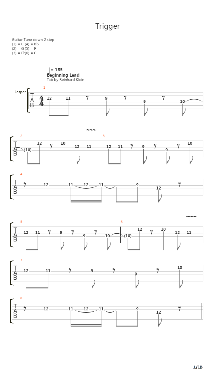 Trigger吉他谱