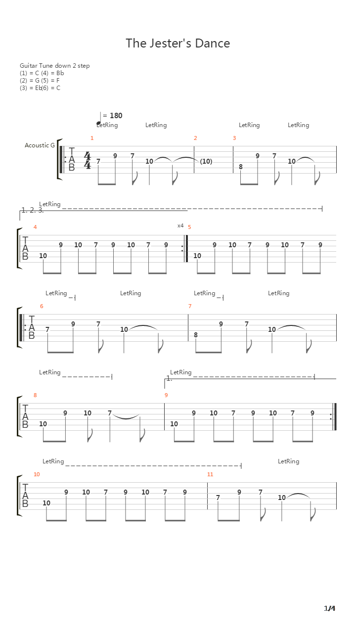 The Jesters Dance吉他谱