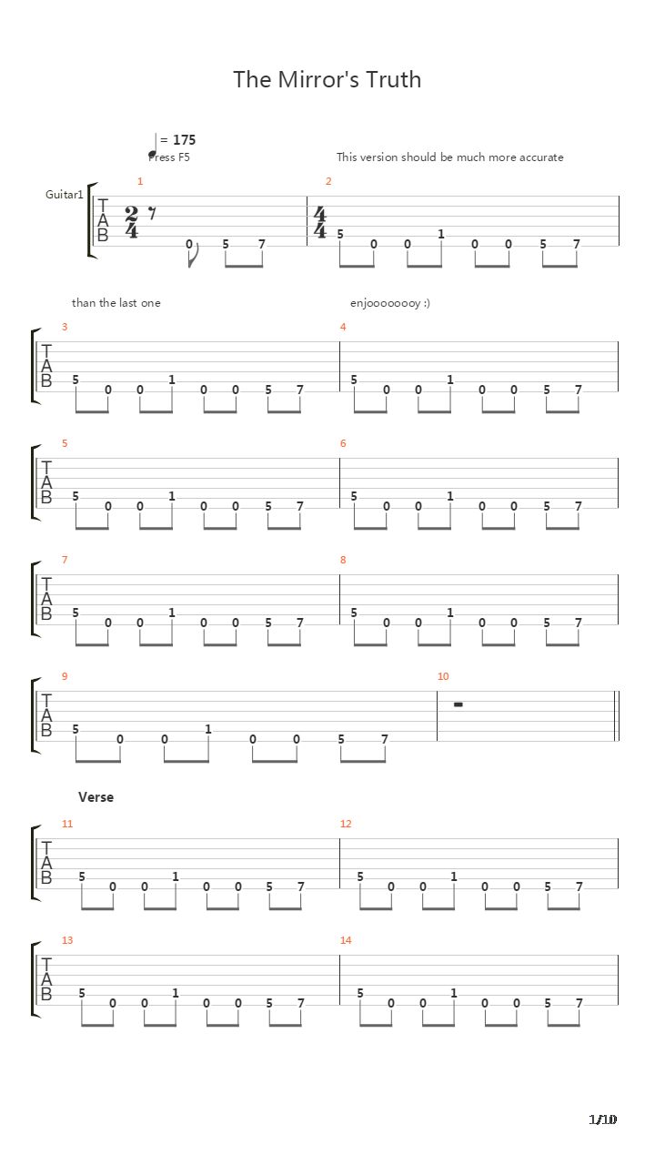 The Mirrors Truth吉他谱
