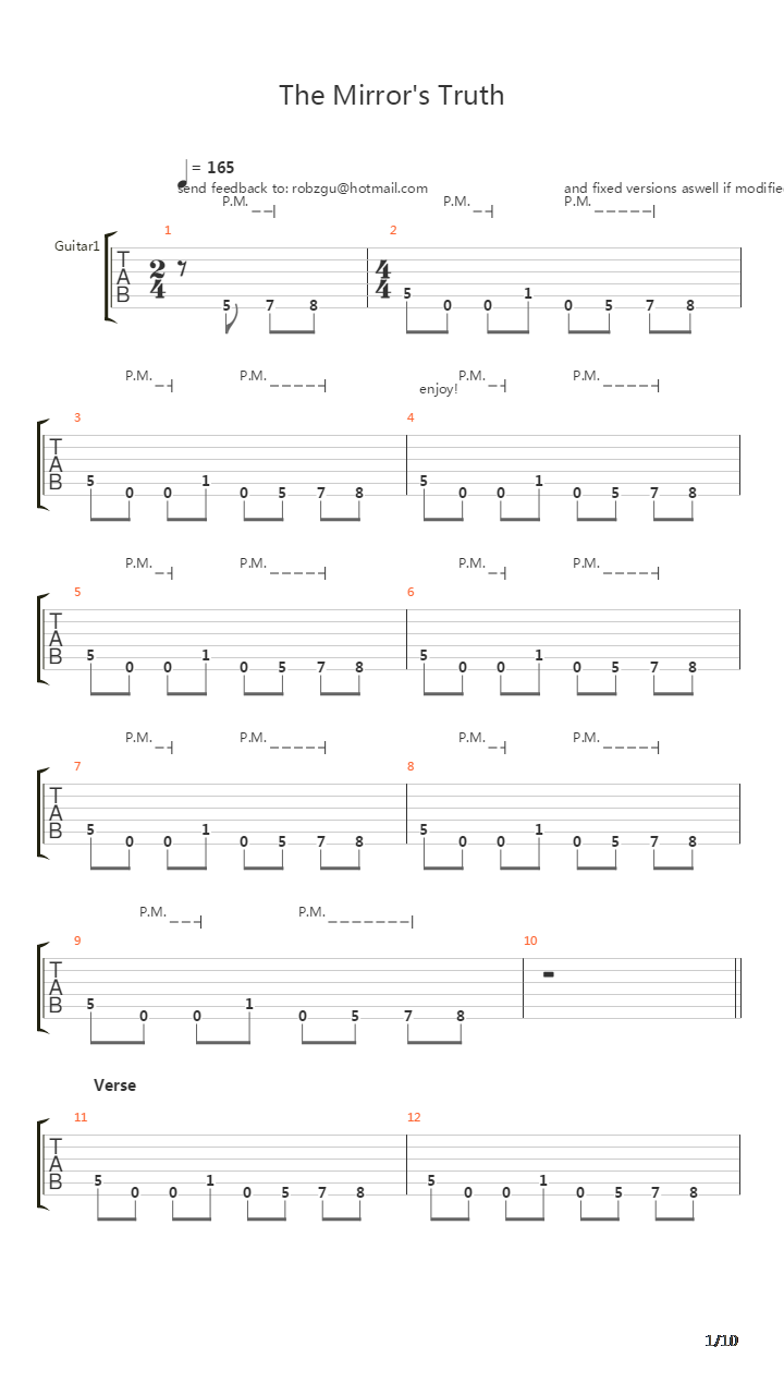 The Mirrors Truth吉他谱