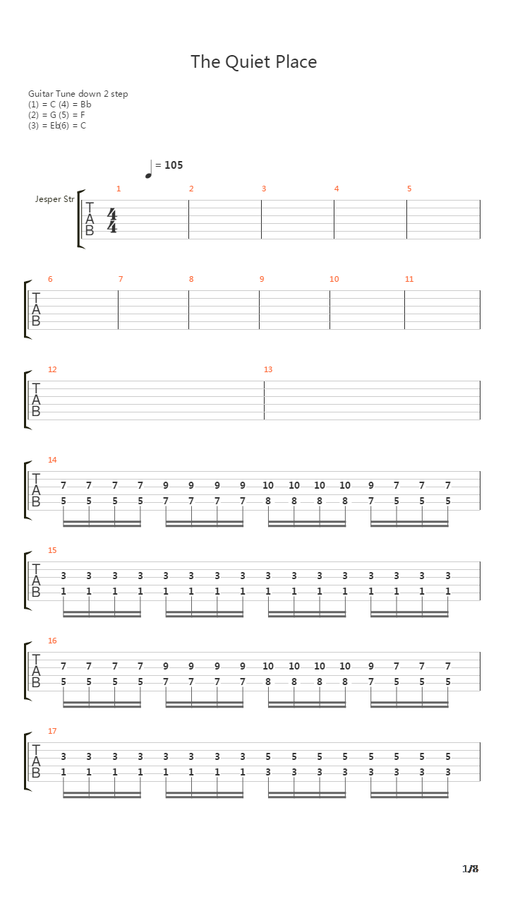 The Quiet Place吉他谱