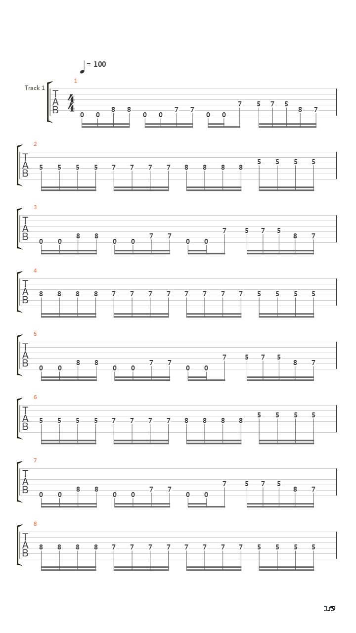 Tilt吉他谱