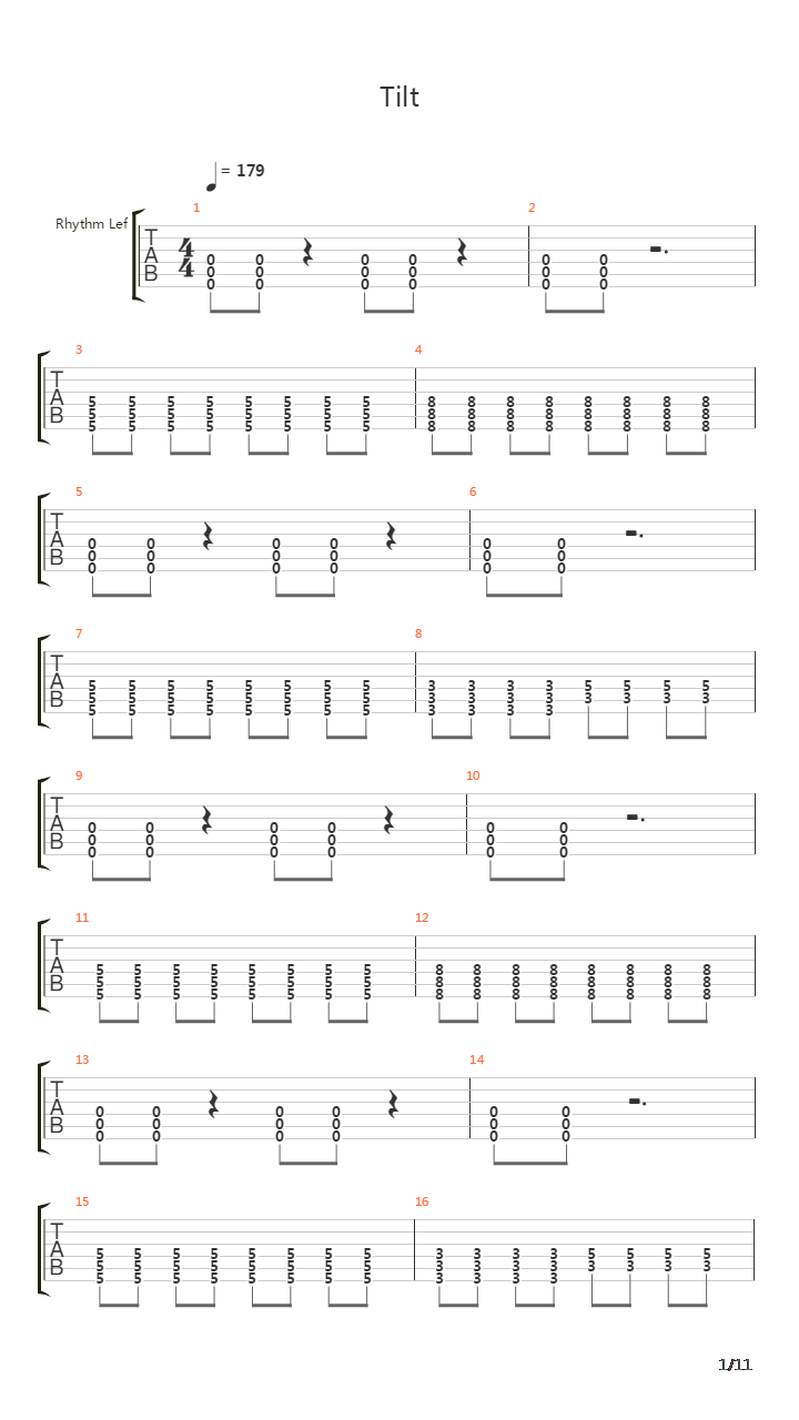 Tilt吉他谱