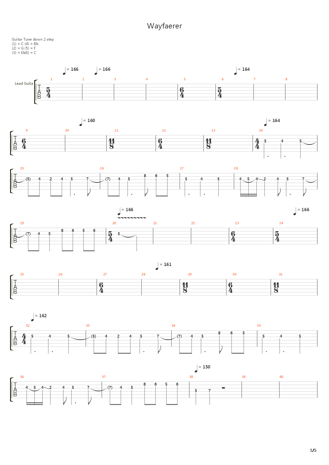 Wayfaerer吉他谱