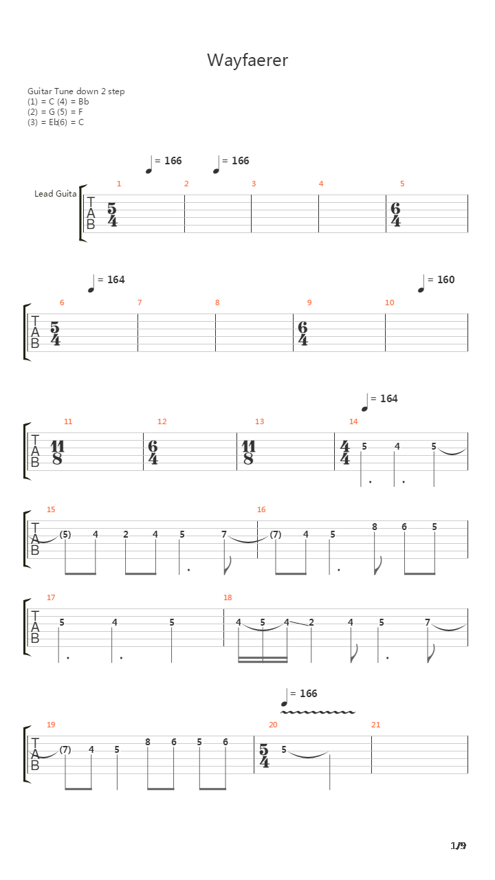 Wayfaerer吉他谱