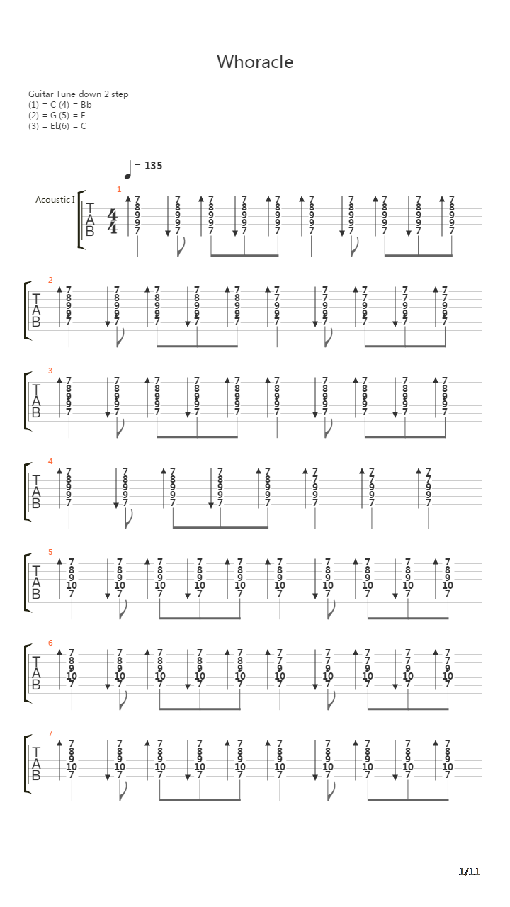 Whoracle吉他谱