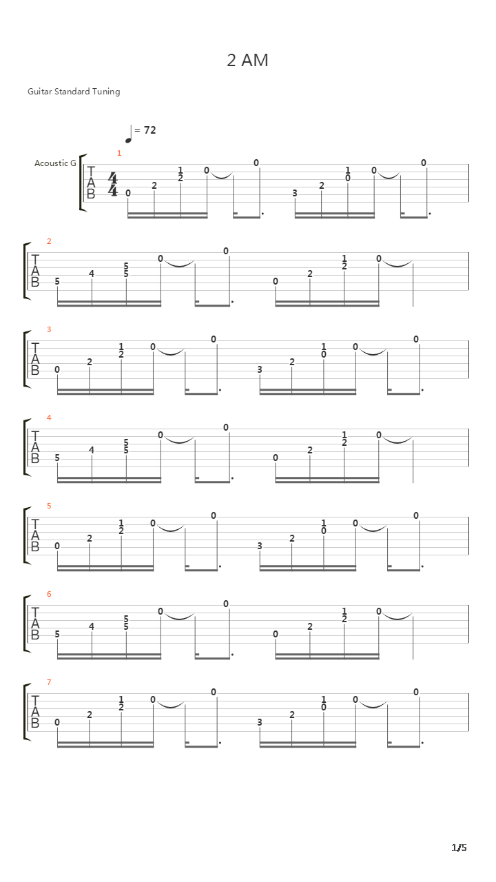 2 Am吉他谱