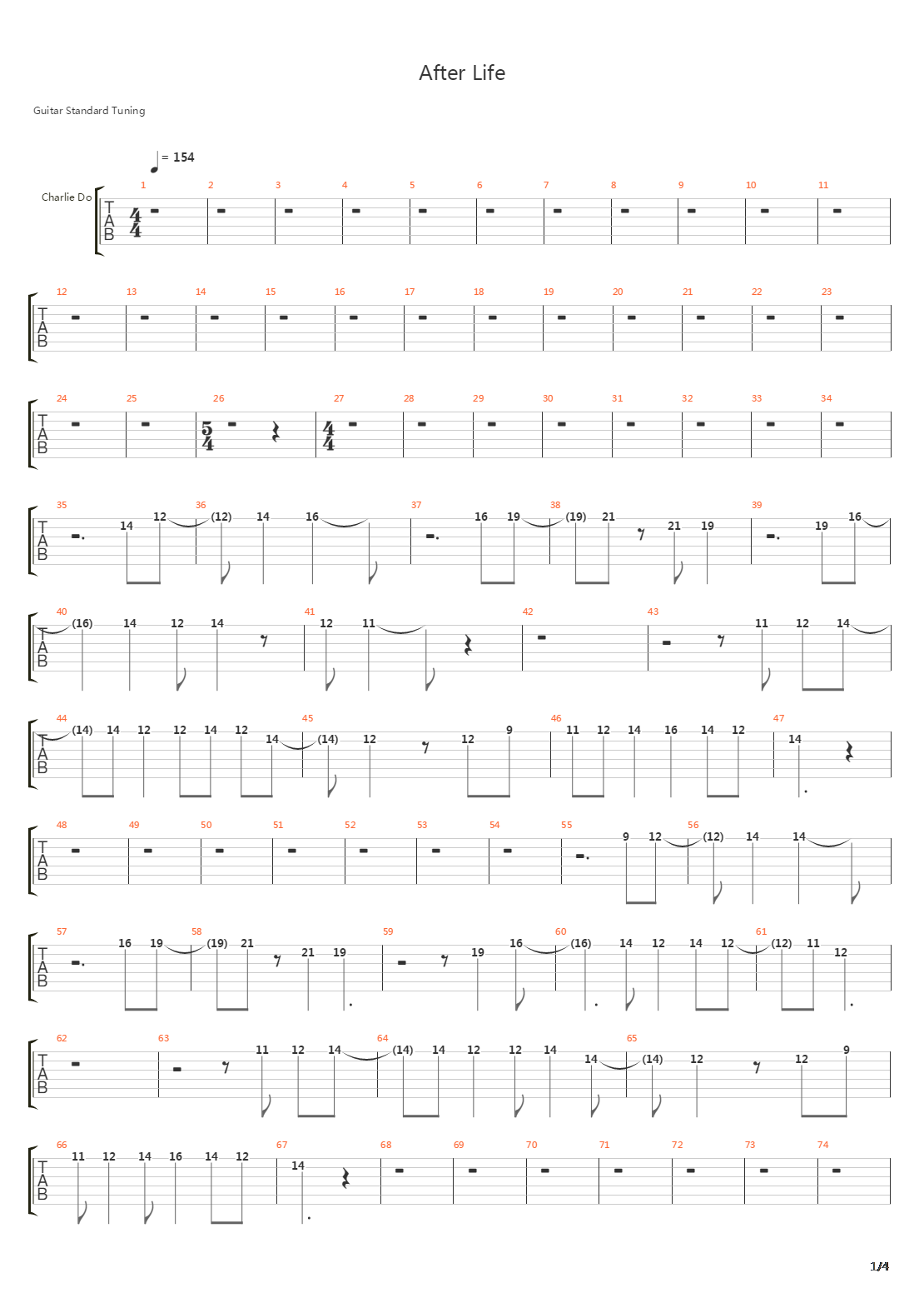Afterlife吉他谱