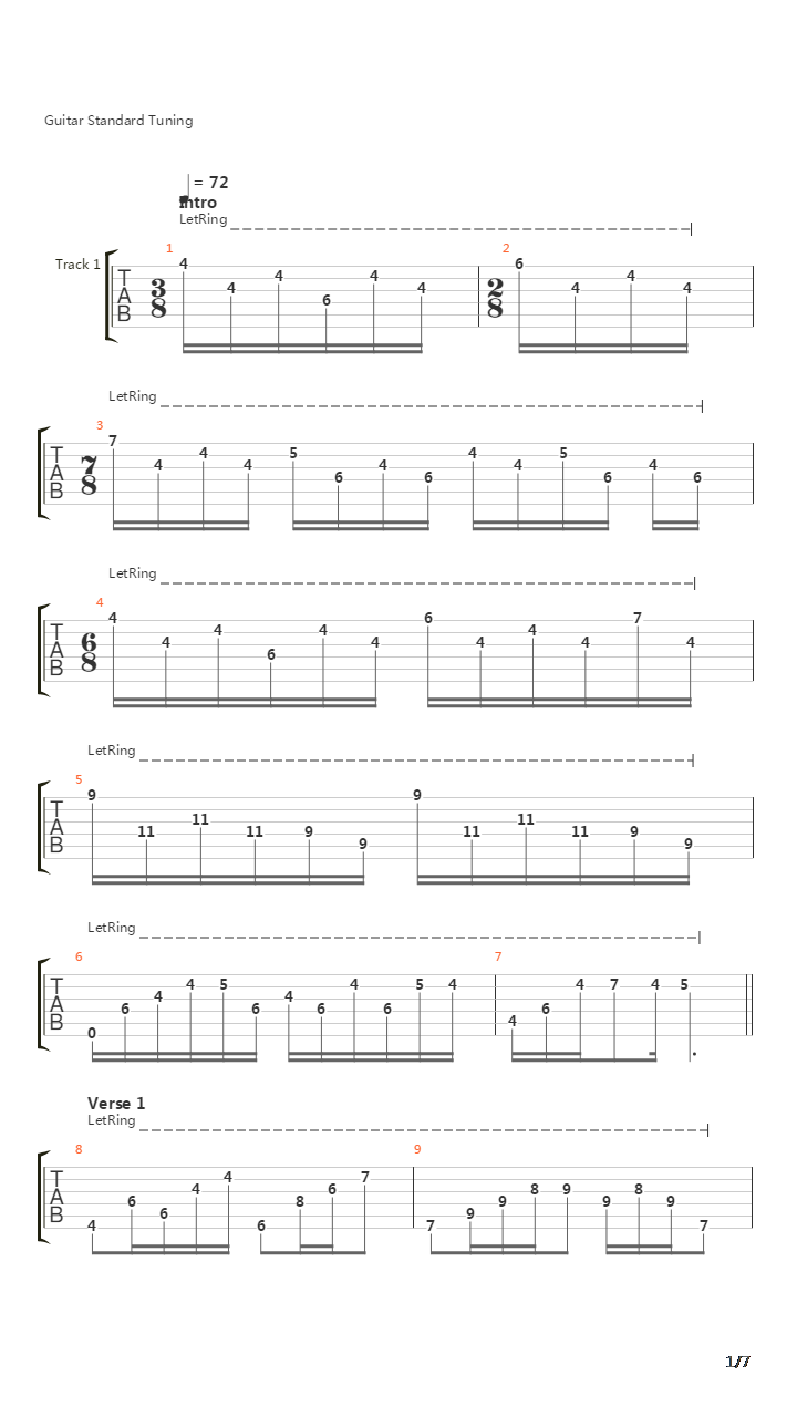 Along For The Ride吉他谱