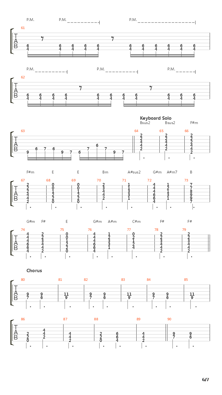 Along For The Ride吉他谱