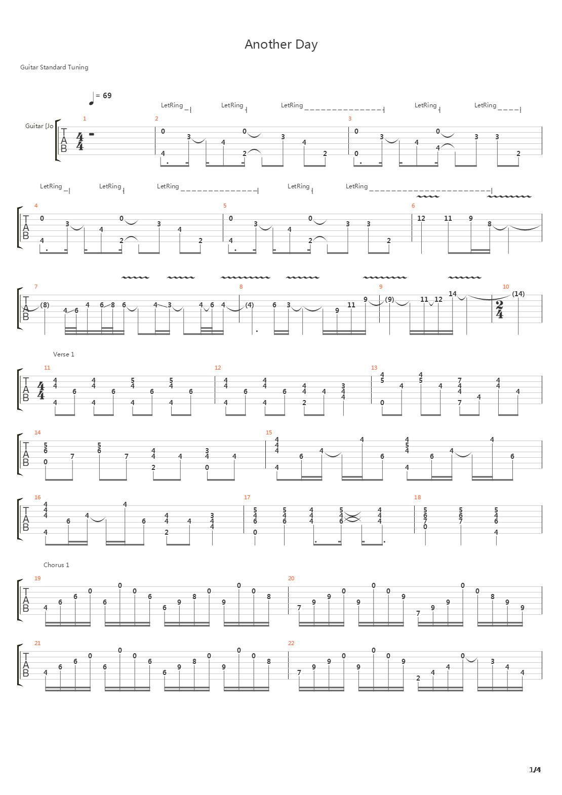 Another Day吉他谱