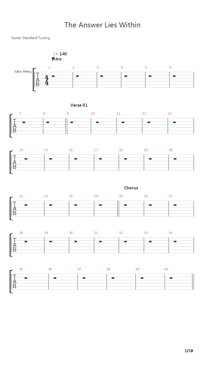 Answer Lies Within吉他谱