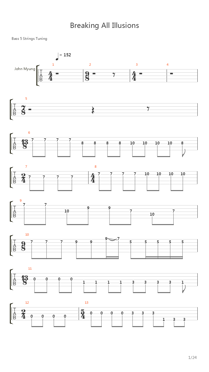 Breaking All Illusions吉他谱