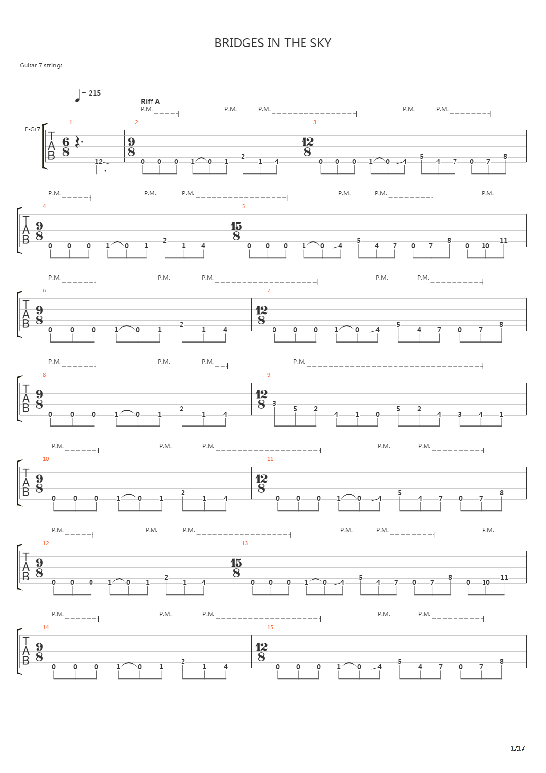 Bridges In The Sky吉他谱