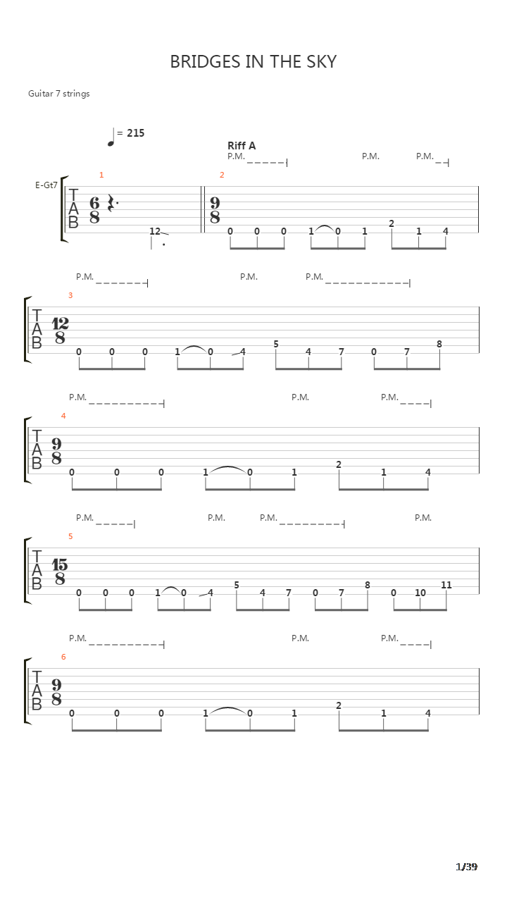 Bridges In The Sky吉他谱