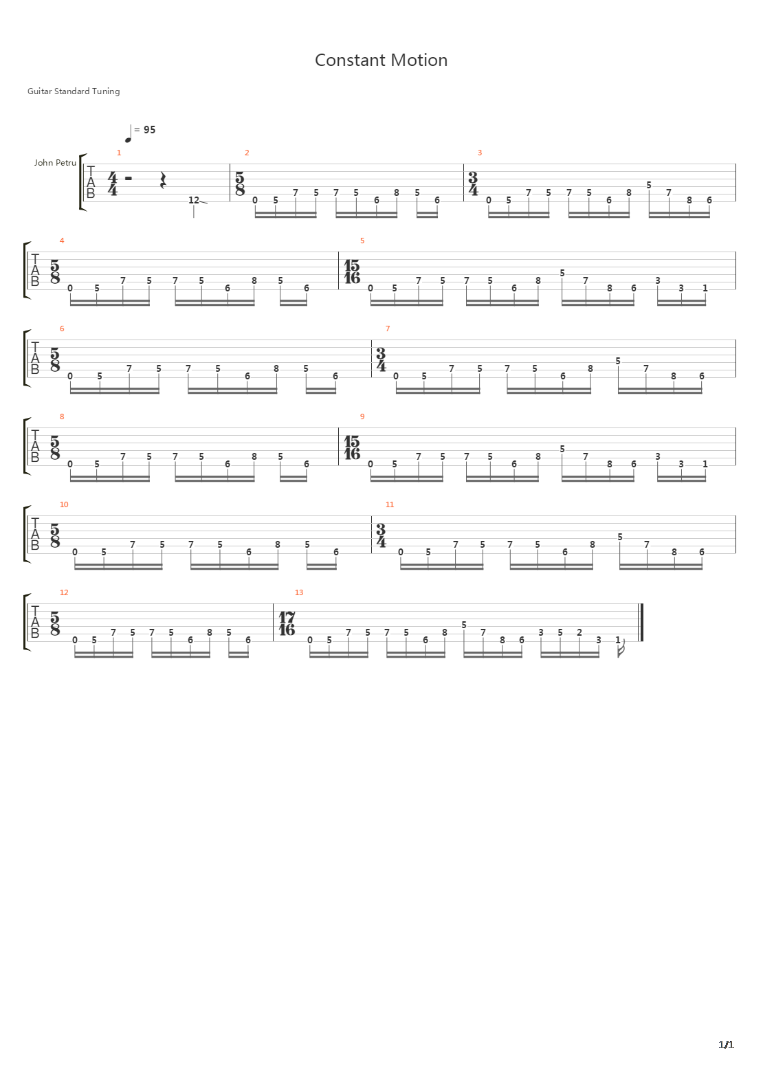 Constant Motion吉他谱