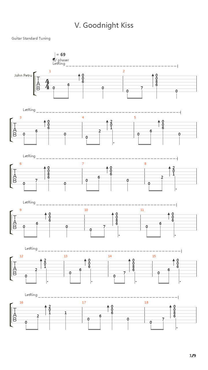Goodnight Kiss吉他谱