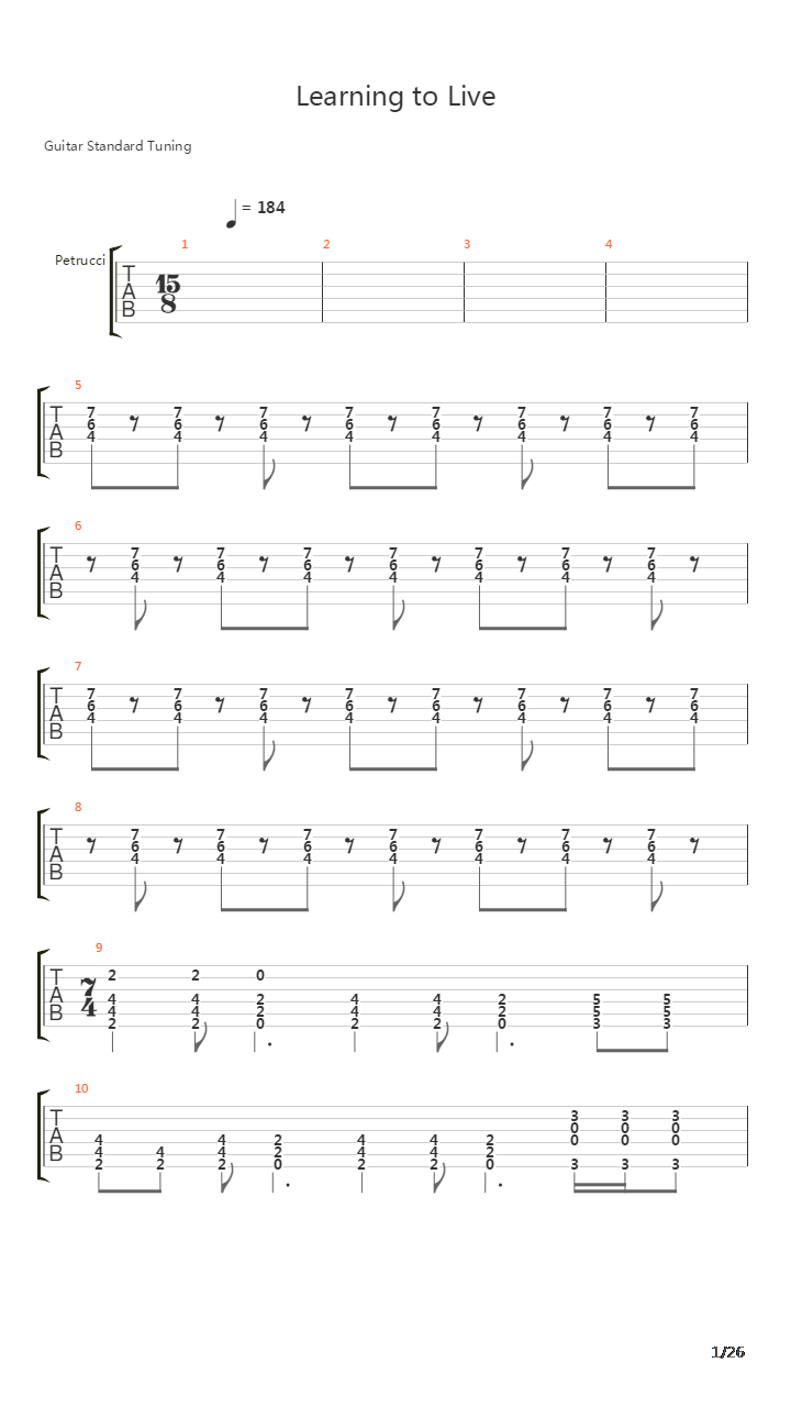 Learning To吉他谱