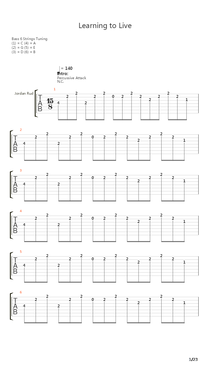 Learning To吉他谱